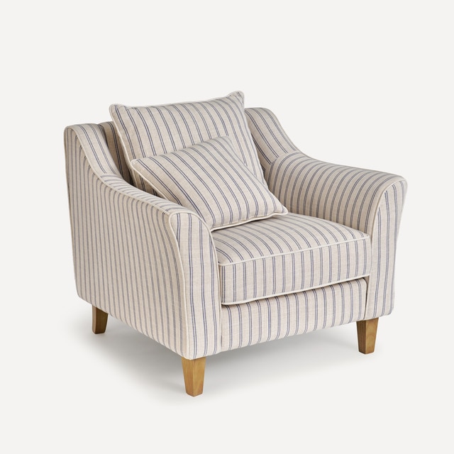 Sillón tapizado de rayas Porto El Corte Inglés