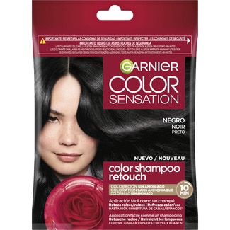 GARNIER COLOR SENSATION Colour Black Retouch Shampoo ammonia-free temporary hair colour sachet 1 each