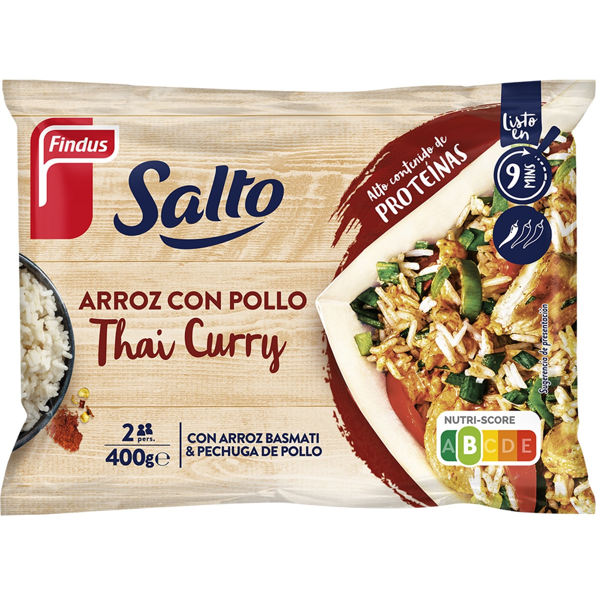 Thai Curry arroz basmati y pechuga de pollo