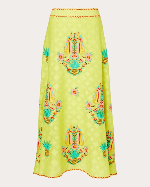 Falda midi Lantana de algodón
