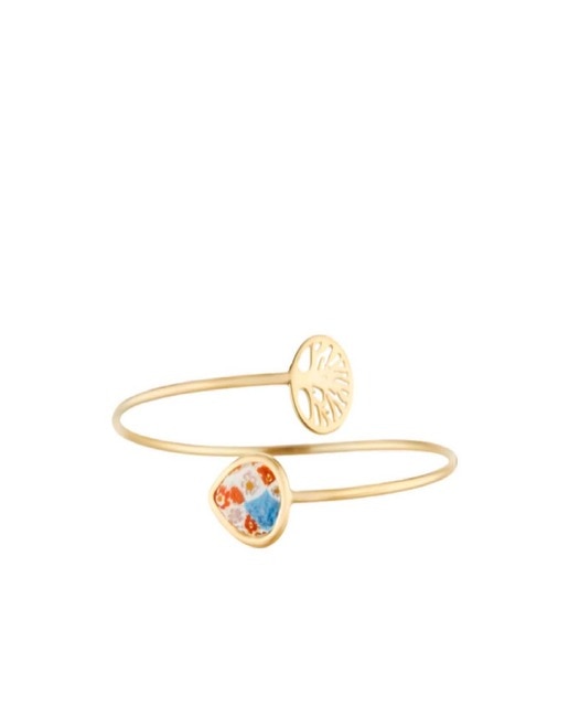 Brazalete Murano Hojas Oro