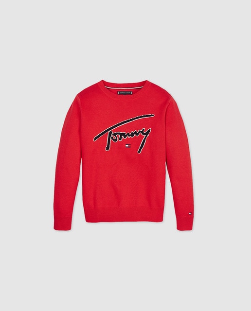 Jersey de bebé niño Tommy Hilfiger en rojo con bordado