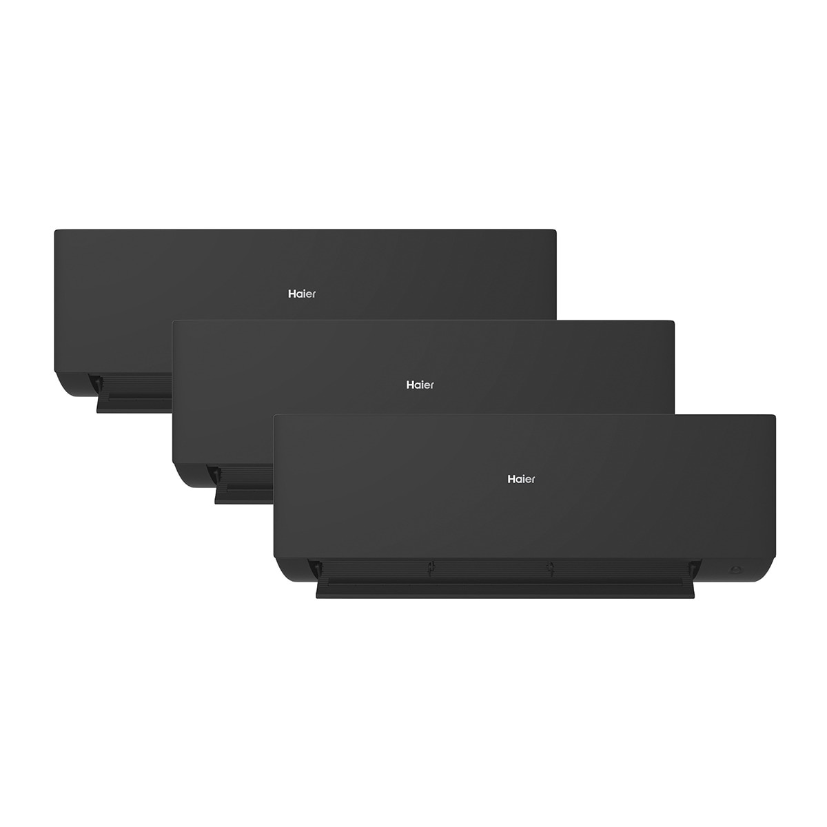 Haier – Aire acondicionado Multisplit 3×1 Haier Inverter con 2.408 frig/h + 2.408 frig/h + 3.010 frig/h – Expert Negro 3.