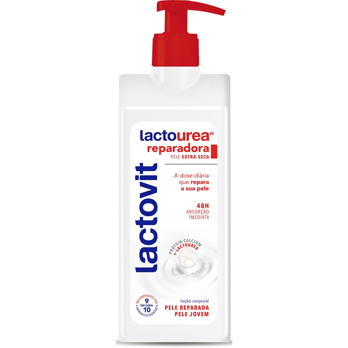 Lactovit Loção Corporal Lactourea Reparadora, 400ml, Peles Muito Secas
