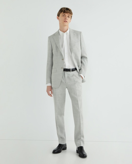 Traje hombre regular mezcla lino