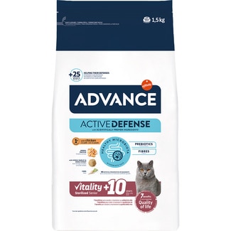 ADVANCE Senior cat food with chicken for sterilised senior cats bag 1,5 kg