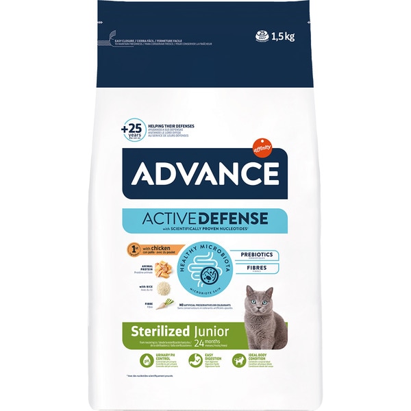 Junior cat food with turkey for sterilised puppies bag 1,5 kg