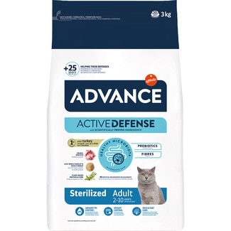 ADVANCE Adult pienso para gatos adultos esterilizados con pavo bolsa 3 kg