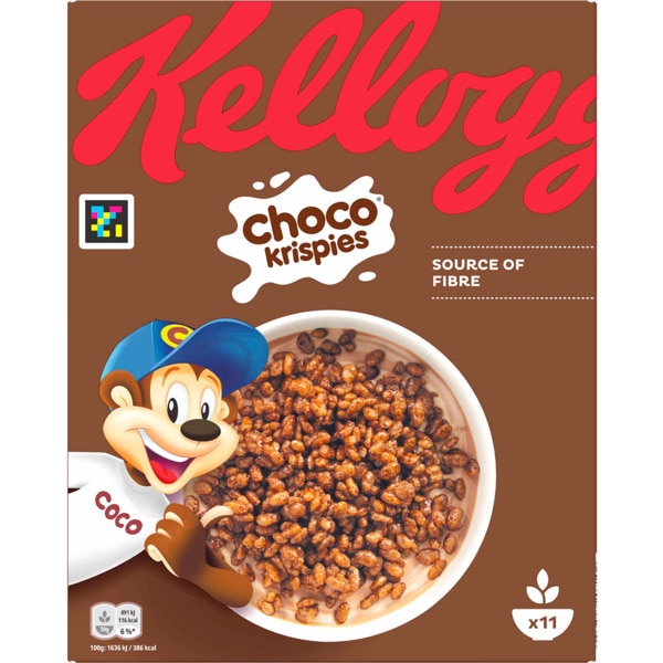 Cereais Choco Krispies embalagem 330 g