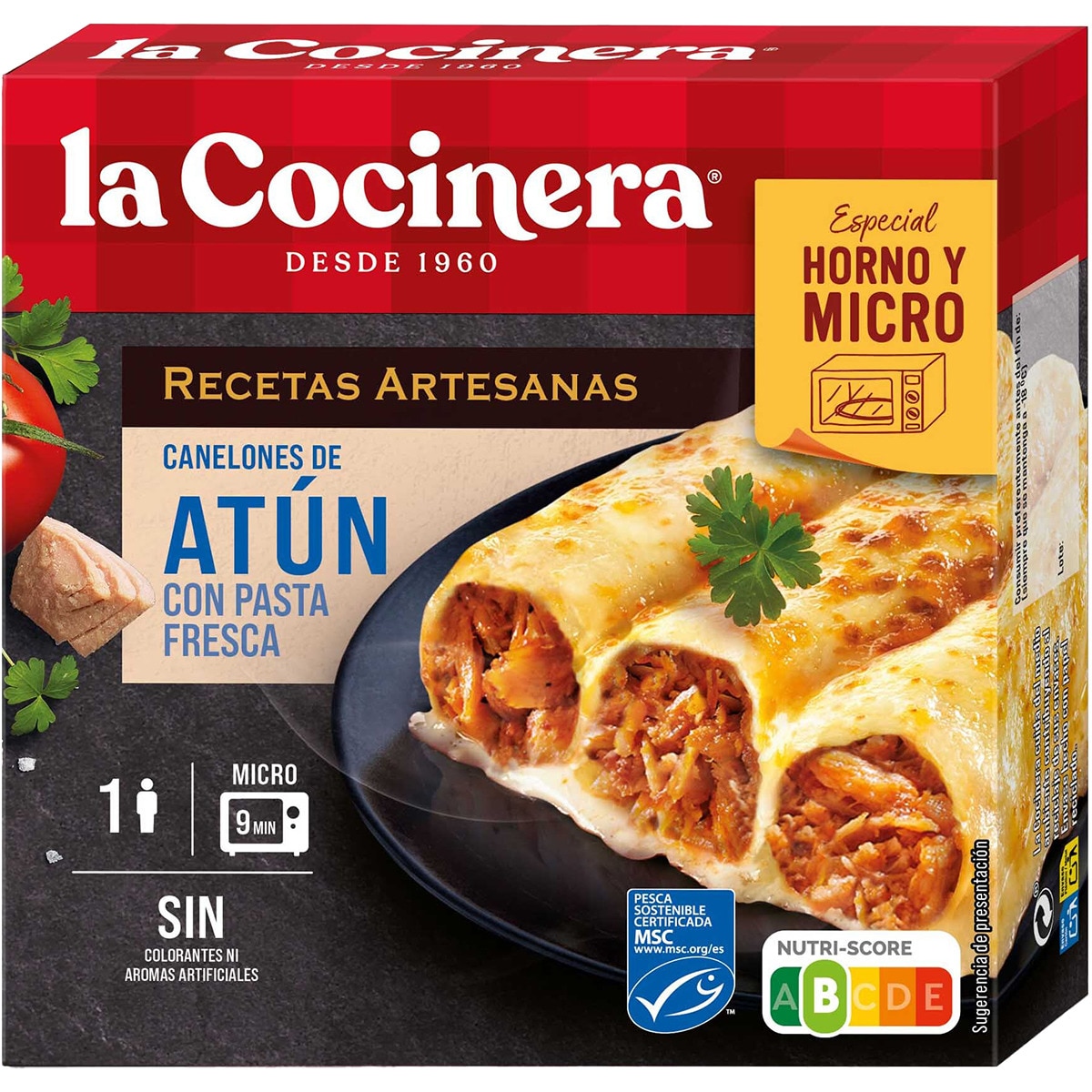 canelones de atún con pasta fresca 1 ración