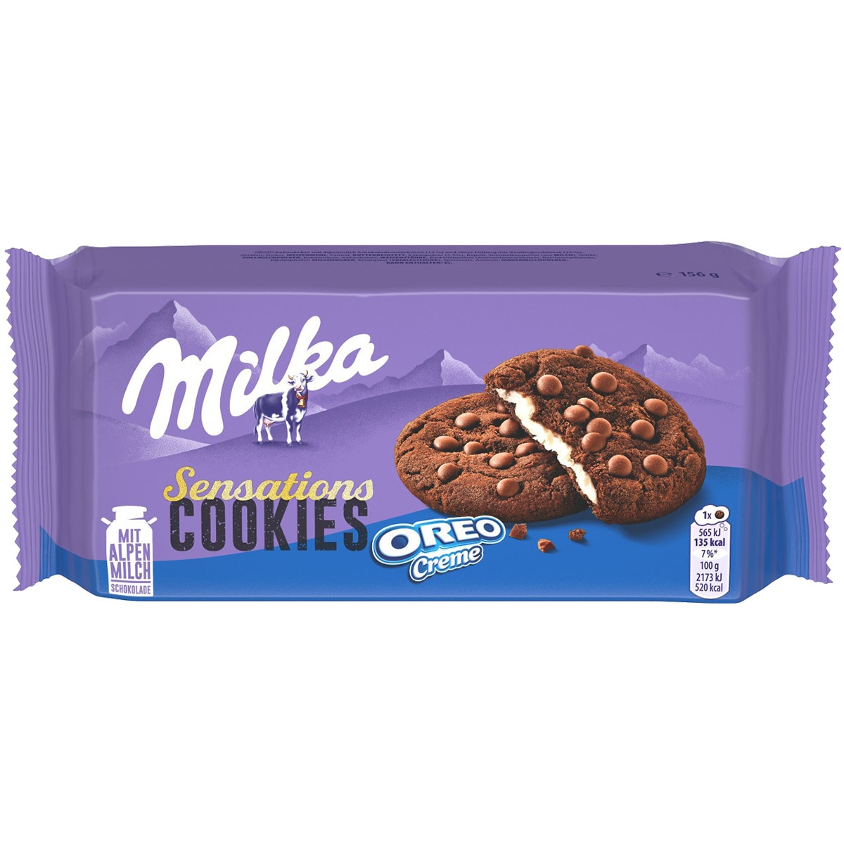 Sensations cookies rellenas de crema Oreo con pepitas de chocolate