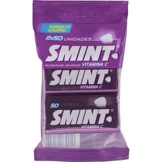 SMINT red berry flavour hard sweets, gluten-free and sugar-free 2 x pack tins 35 g