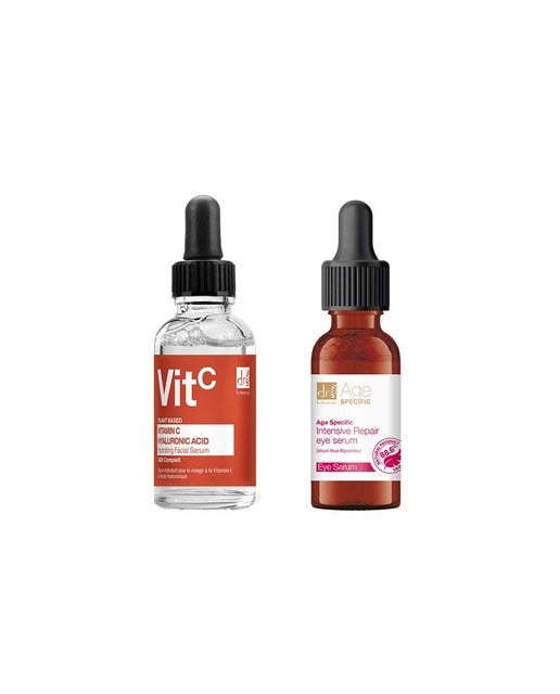 Sérum Facial Antiedad Vitamina C y Ácido Hialurónico 30ml + Dúo Hidratante Antiedad Luminosidad Vitamina C y Vitamina E 60ml