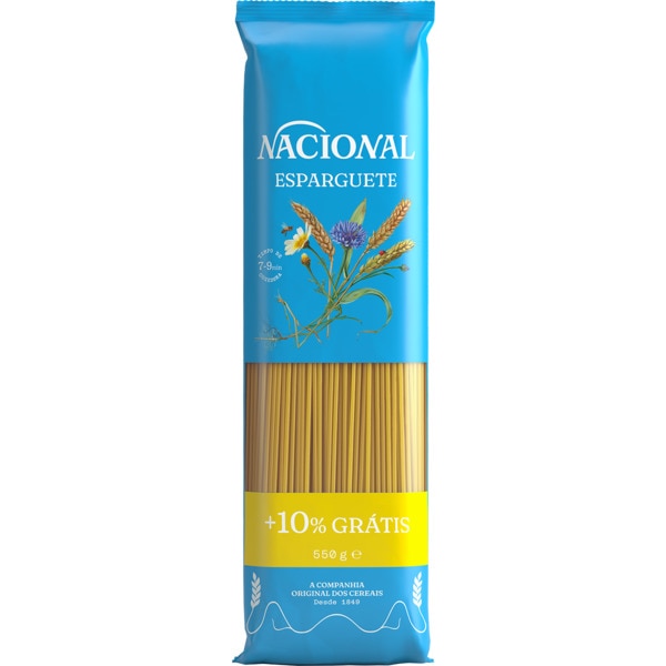 Esparguete +10% Grátis embalagem 550 g