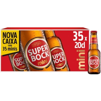 Super Bock Cerveja Pack 35 unidades garrafa 20 cl