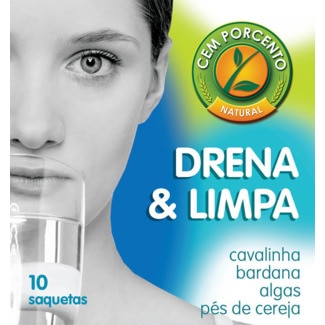 Cem Porcento Infusão Drena & Limpa embalagem 13 g