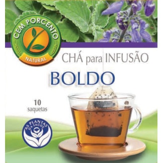 Cem Porcento Chá para Infusão Boldo embalagem 13 g