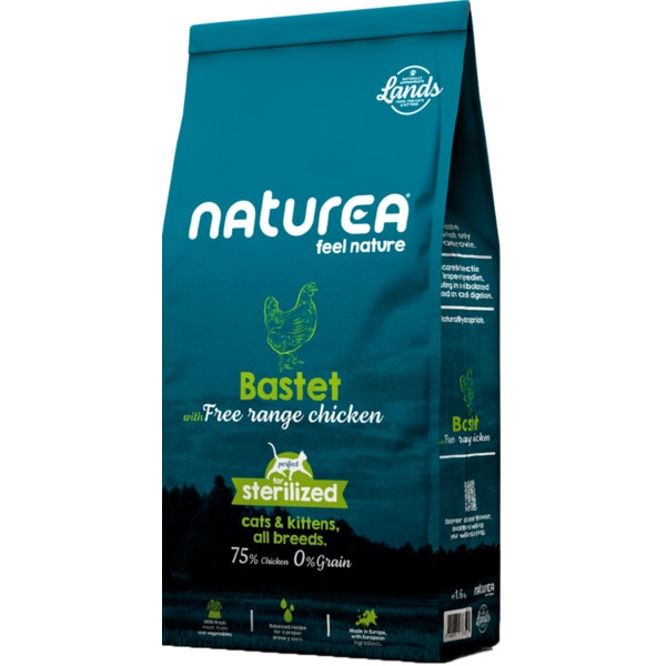 Ração para Gato Sterilized Lands Bastet with Free Range Chicken embalagem 1,6 kg