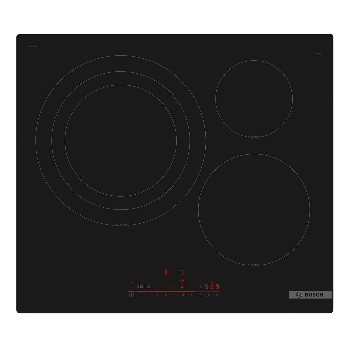 Bosch – Placa de inducción Bosch con 3 zonas de cocción, sin perfiles – PID61RHB1E.