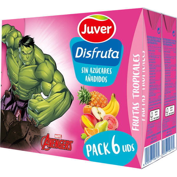 Tropical fruit juice drink from concentrate with no added sugars 6-pack cartons 200 ml