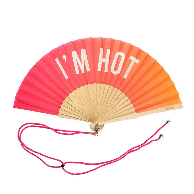 Abanico Fisura i'm hot degradado rosa y naranja.