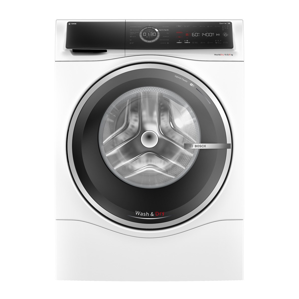 Bosch - Lavadora secadora Bosch 10.5 kg/ 1400 rpm, dosificación automática i-DOS - WNC254A0ES.