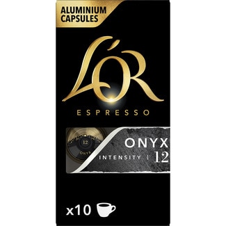 L'OR ESPRESSO Kaffee Onyx Intensität 12 Karton 10 Kapseln kompatibel mit Nespresso-Maschinen