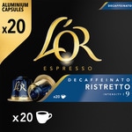 koffeinfreier Kaffee Ristretto Intensität 9 Karton 20 Kapseln kompatibel mit Nespresso-Maschinen