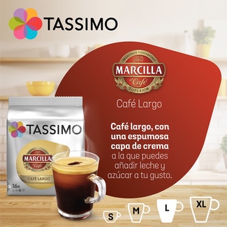 Café en cápsulas largo estuche 16 cápsulas - Tassimo