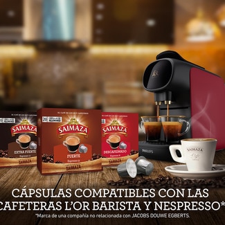 Café Espresso Descafeinado intensidad 6 estuche 20 cápsulas compatibles con máquinas Nespresso - Saimaza