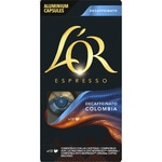 koffeinfreier Kaffee Kolumbien Intensität 6 Karton 10 Kapseln kompatibel mit Nespresso-Maschinen