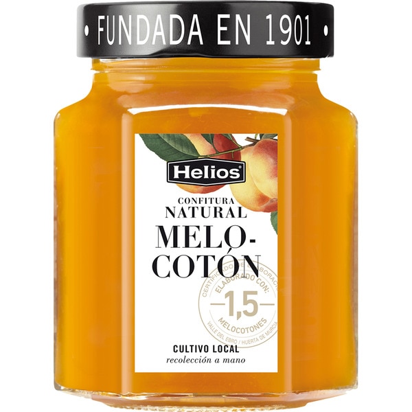 Natural peach jam flask 330 g