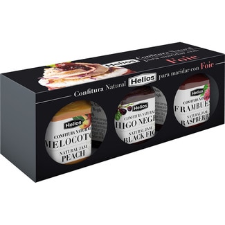 HELIOS Natürliche Konfitüre zum Mischen mit Foie gras 3er-Pack Behälter 45 g