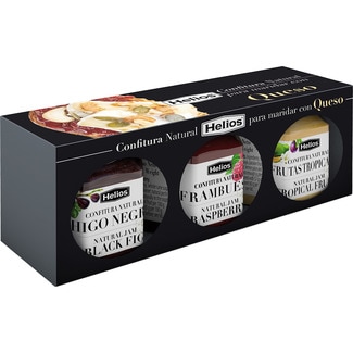 HELIOS confituras naturales para maridar con queso pack 3 envases 45 g
