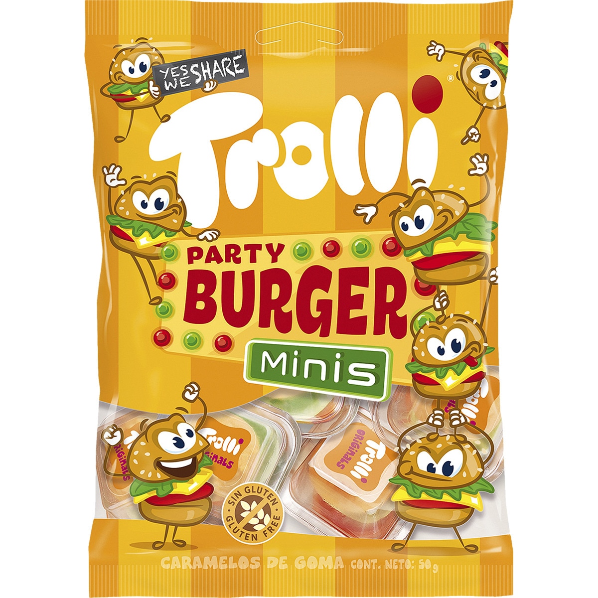 Mini Burger caramelos de goma sin gluten