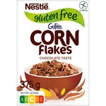 Gluten-free corn flakes breakfast cereal with chocolate case 375 g