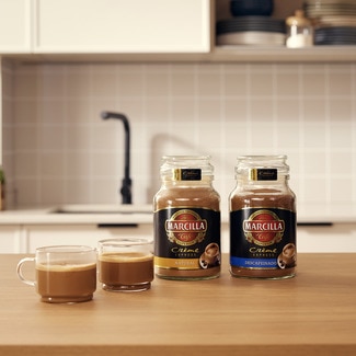 Café soluble descafeinado Creme Express frasco 200 g - Marcilla