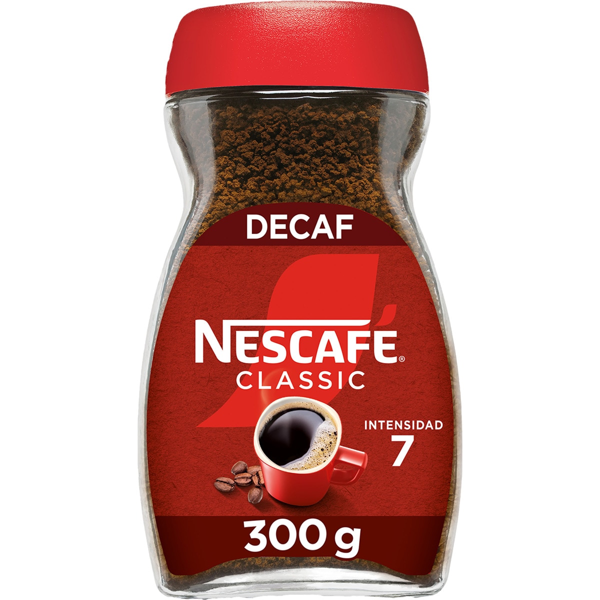 Café soluble descafeinado intensidad 7 frasco 300 g - Nescafe Classic