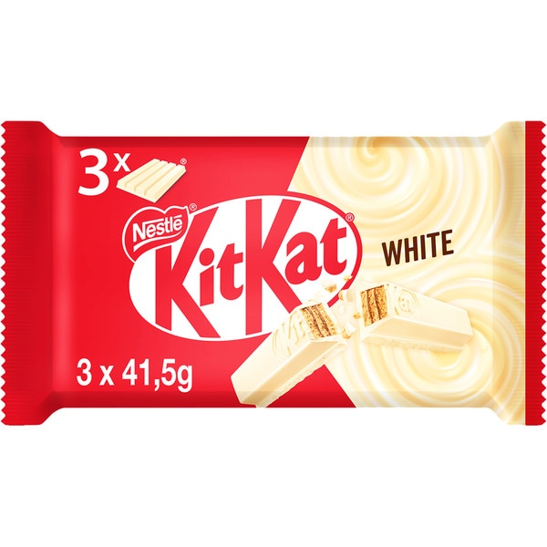 White barritas de galleta recubiertas de chocolate blanco envase 3 unidades