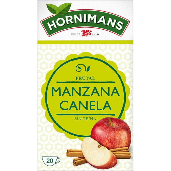 Frutal infusión de manzana y canela sin teína estuche 20 bolsitas