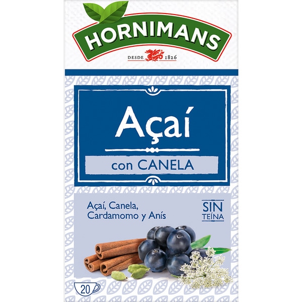 Açai-, Zimt-, Kardamom- und Anis-Tee, teeinfrei Karton 20 Tütchen