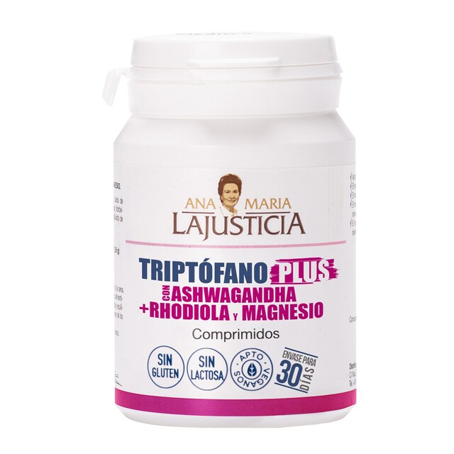60 Comprimidos Triptófano Plus Con Ashwagandha+ Rhodiola y Magnesio Ana María LaJusticia