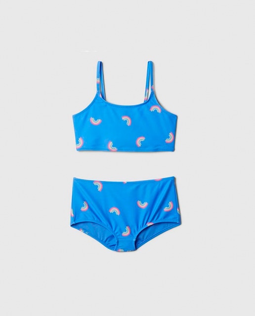 Bikini de niña con estampado fantasía
