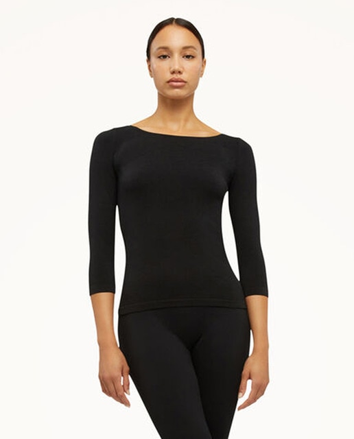 Wolford - Camiseta de mujer de manga francesa y corte ceñido.