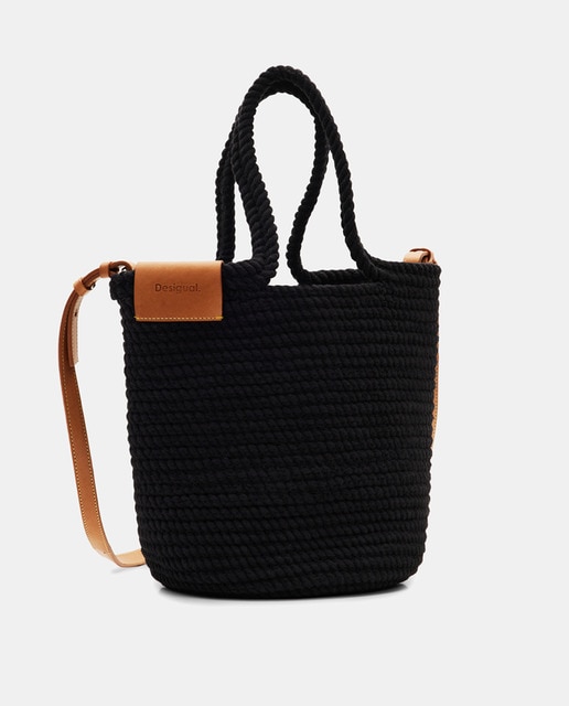 Cesta M trenzada de algodón