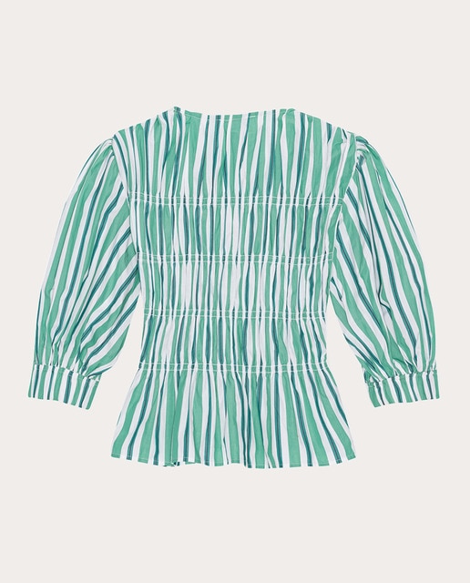 Blusa de algodón estampada