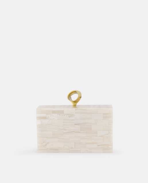 Bolso cluctch caja concha