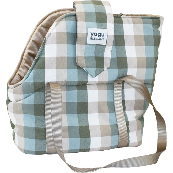 carrier bag for small dogs and cats Green Checks 1 each