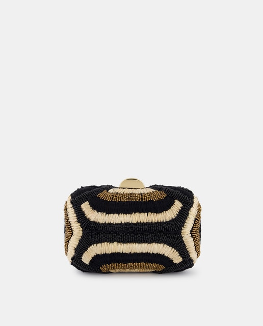 Bolso de fiesta rafía tricolor