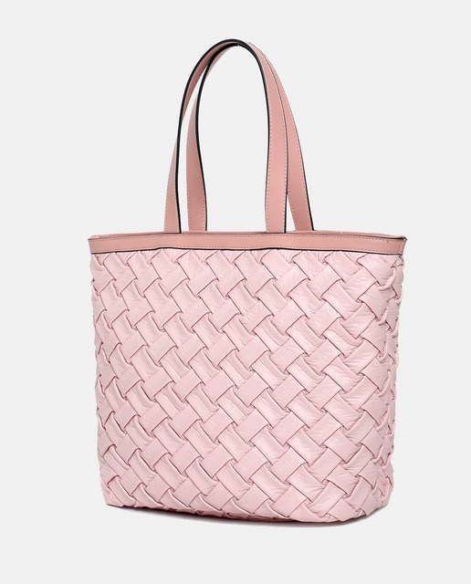 Shopper trenzado con bolsillo interior